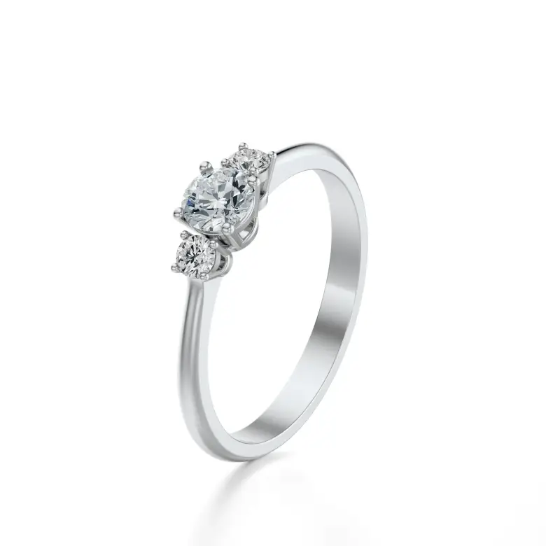 Pierścionek białe złoto z diamentami AJPZ_102